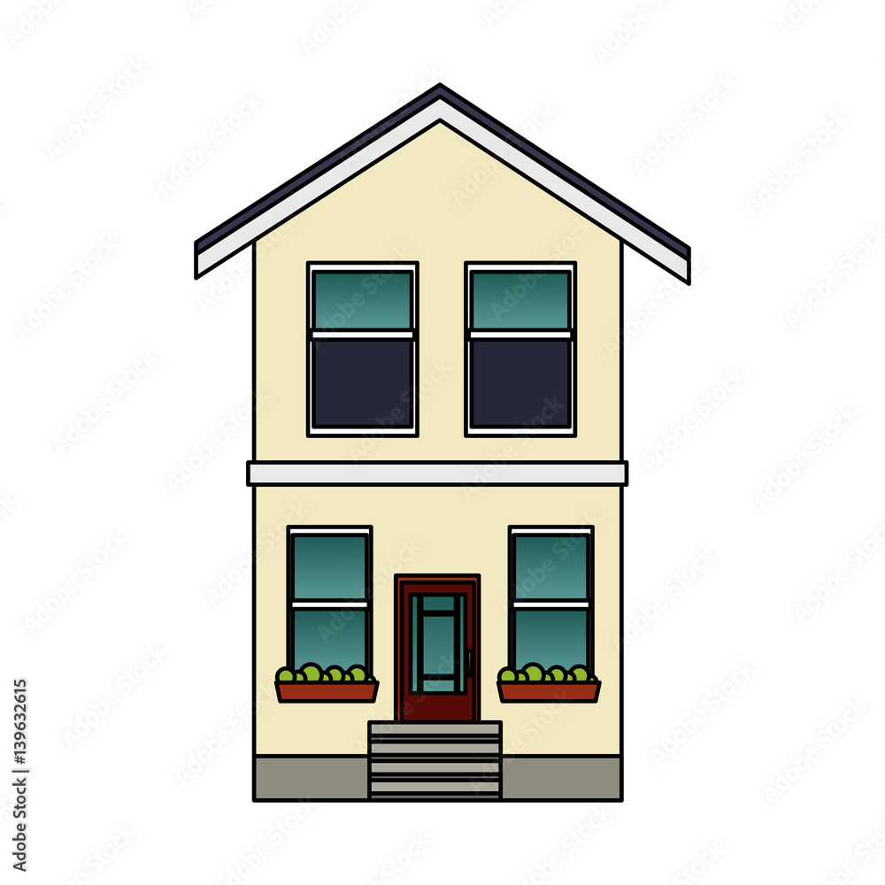 single house icon image vector illustration design