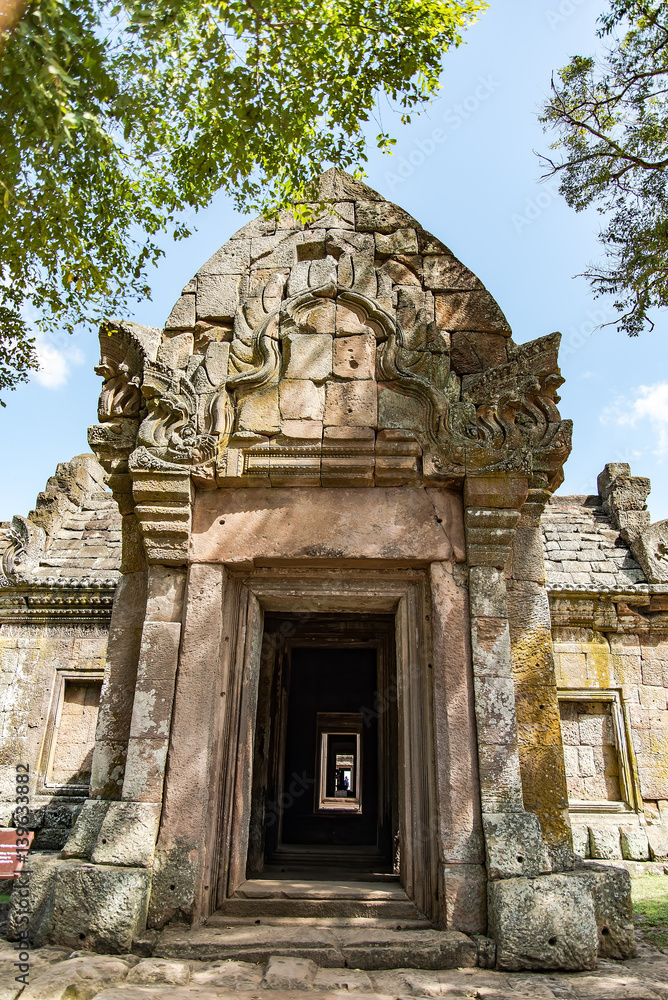 Phanomrung historical park is the stone castle in buriram province of thailand