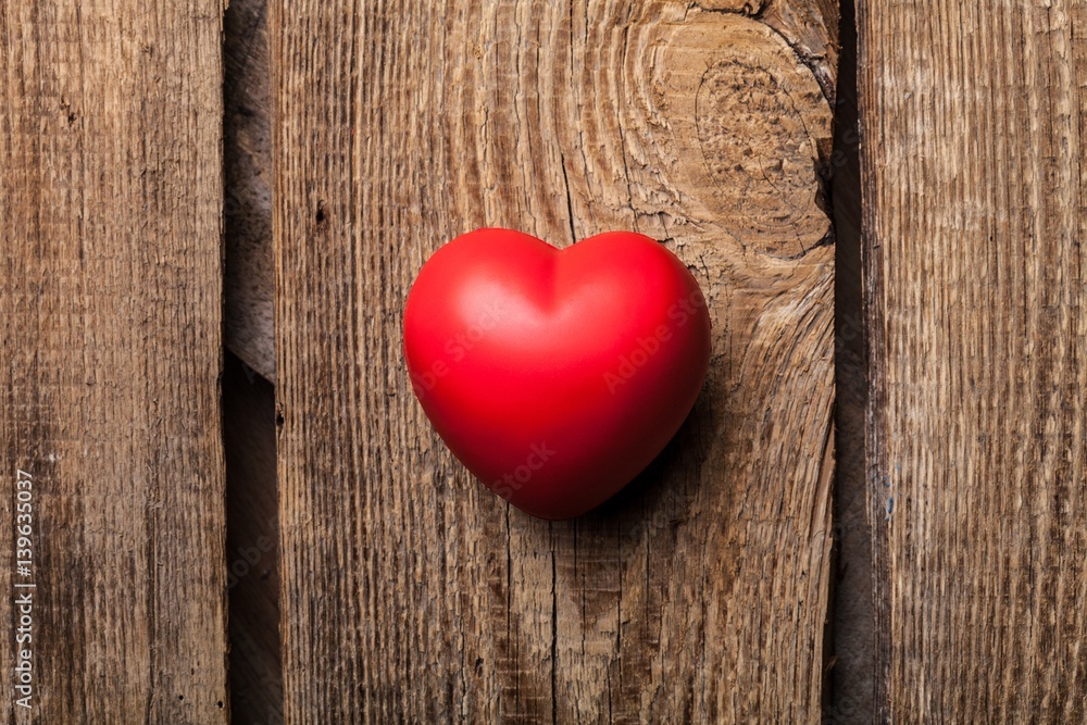Heart on desk. Heart on desk.