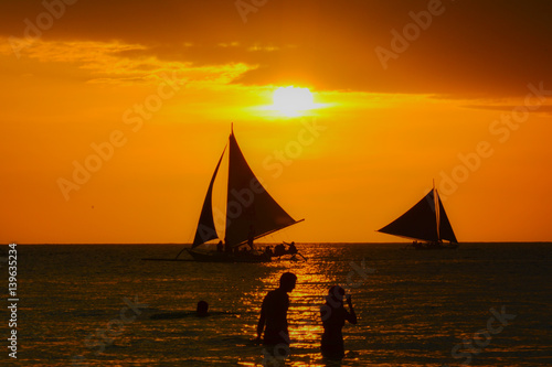 sunset in Boracay island