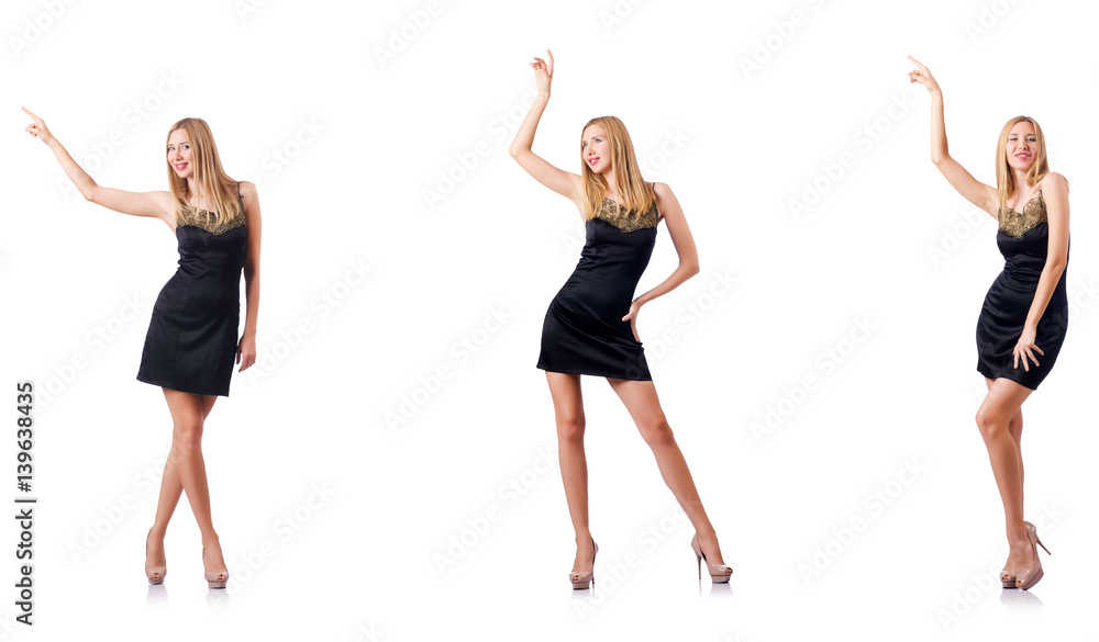Tall model isolated on the white background Tall model isolated on the white background