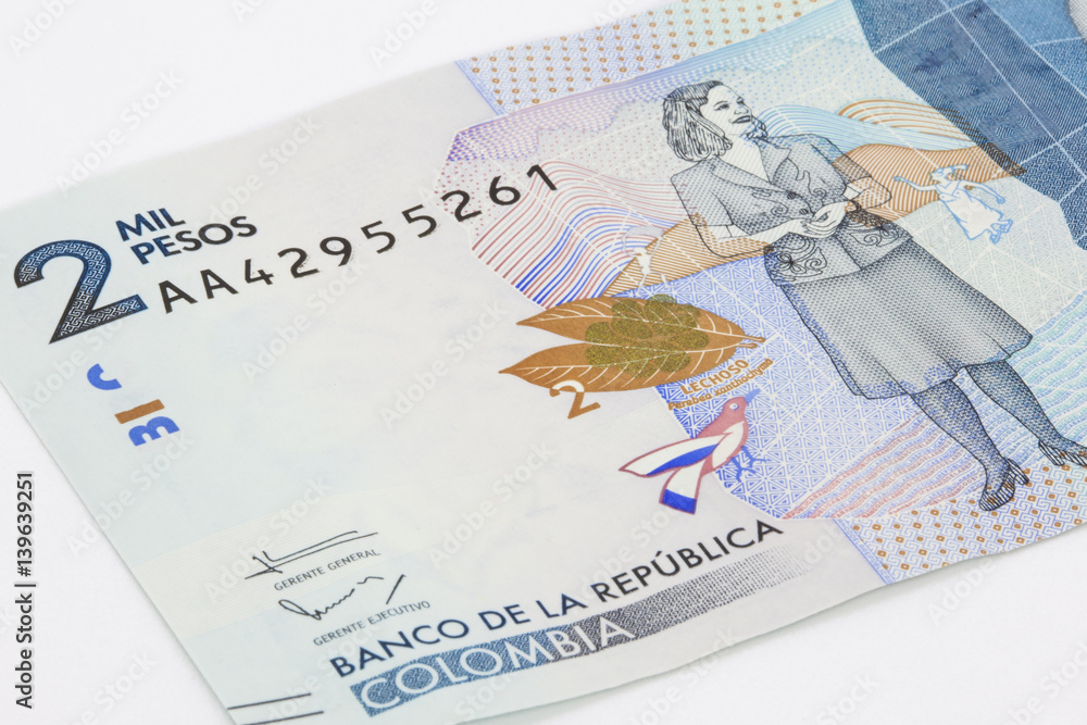Two Thousand Colombian Pesos Bill Issued on 2016
