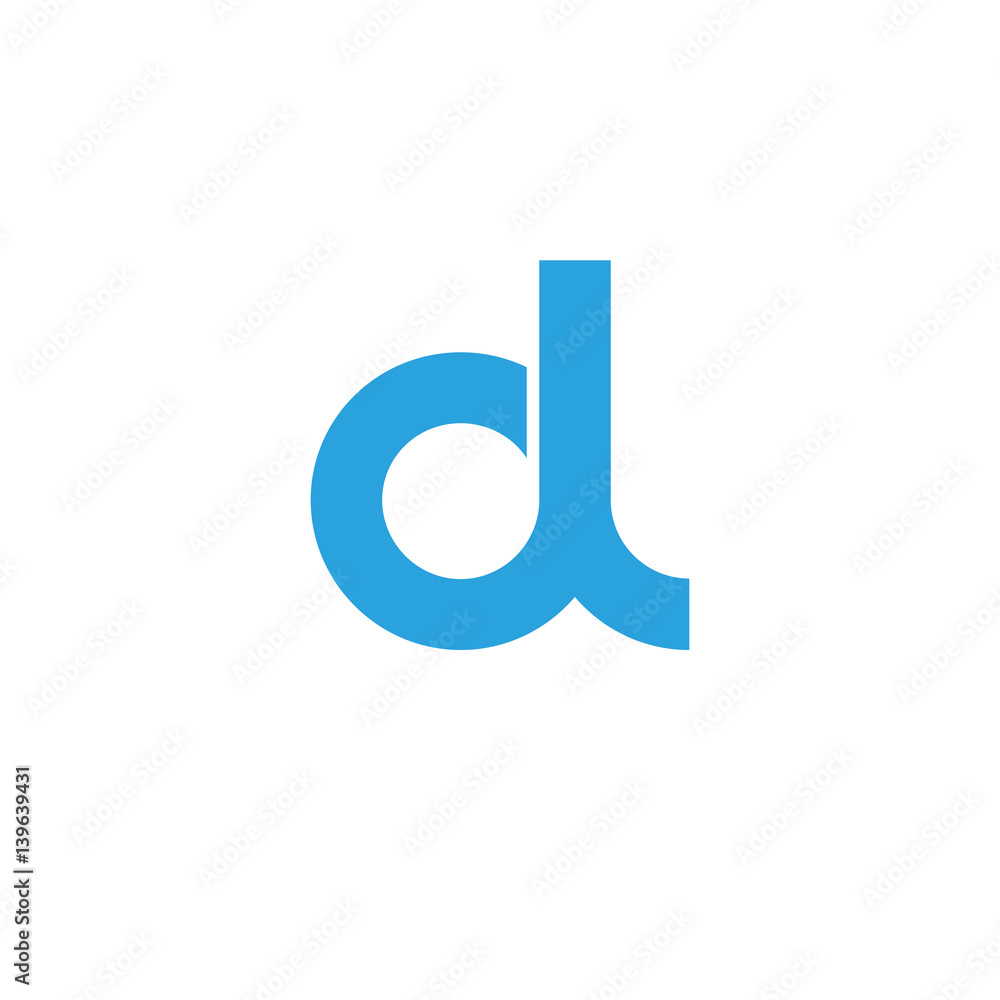 Initial letter dl modern linked circle round lowercase logo blue gray Initial letter dl modern linked circle round lowercase logo blue gray