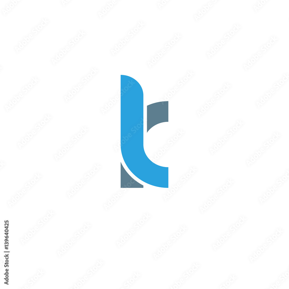 Initial letter lk modern linked circle round lowercase logo blue gray Initial letter lk modern linked circle round lowercase logo blue gray