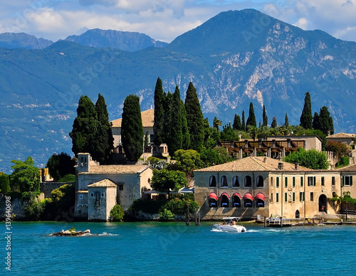 Fototapeta Beautiful view of Riva del Garda, Lake Garda, Italy