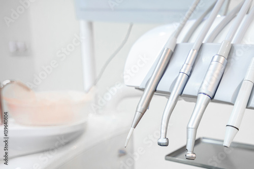 Dental instruments in dental office