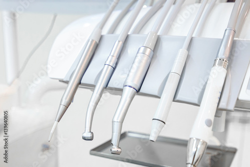 Dental instruments in dental office