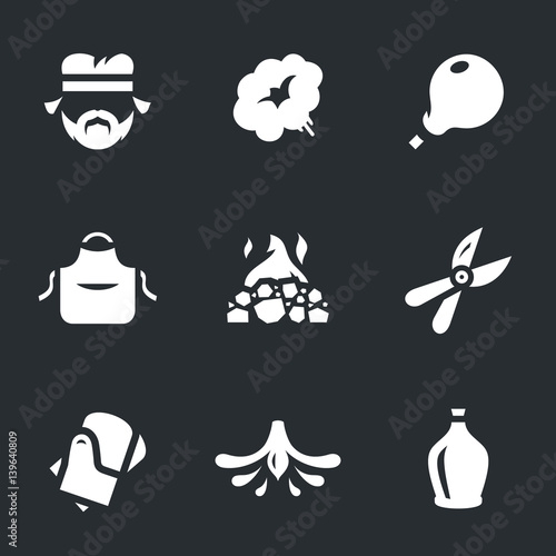 Vector Set of Glassblower Icons.