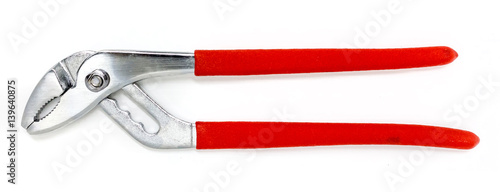 Water pump pliers  on white background