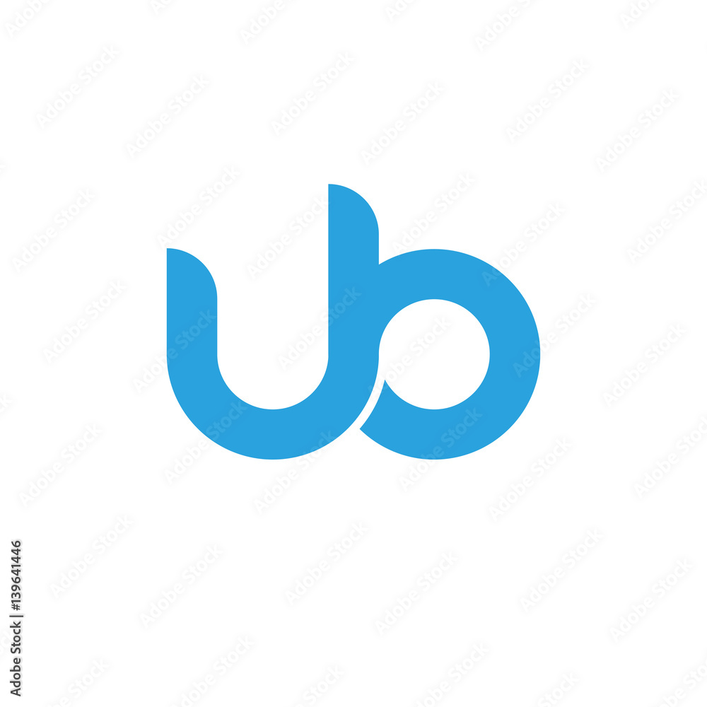 Initial letter ub modern linked circle round lowercase logo blue Initial letter ub modern linked circle round lowercase logo blue
