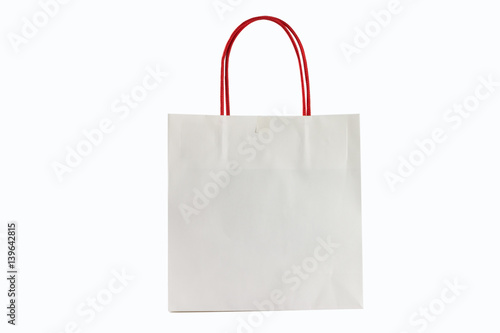 isolated paper shopping bag on white background