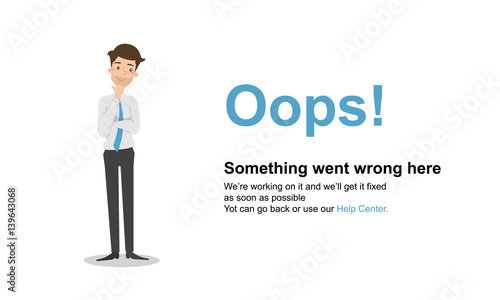 Page Not Found Error 404.Vector template