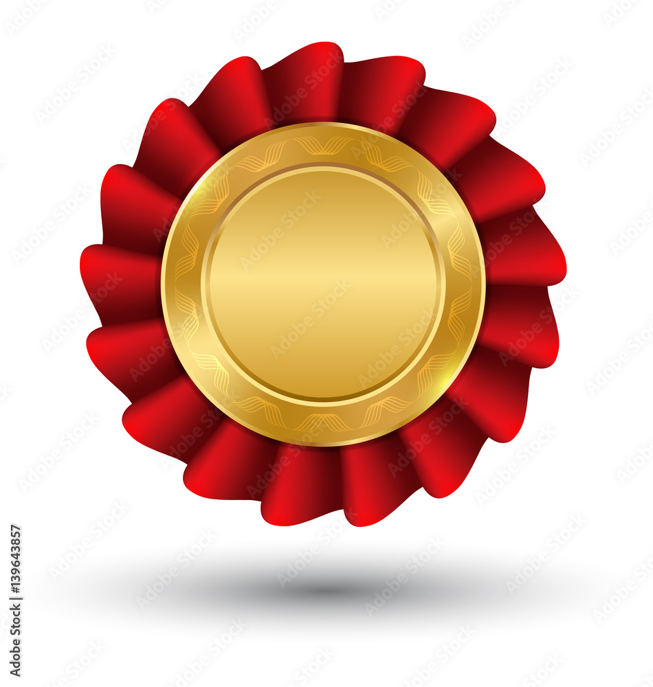 Golden Premium Quality Red Best Label Space for Text Isolated on Golden Premium Quality Red Best Label Space for Text Isolated on