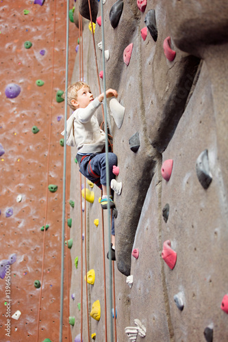 kid rock climbing