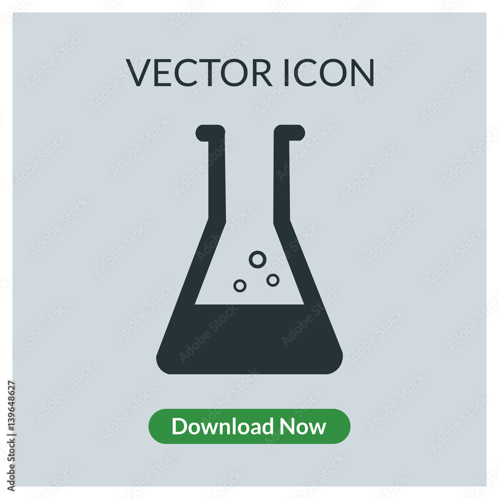 Lab glass vector icon Lab glass vector icon