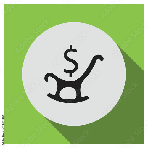 Retirement fund dollar vector icon