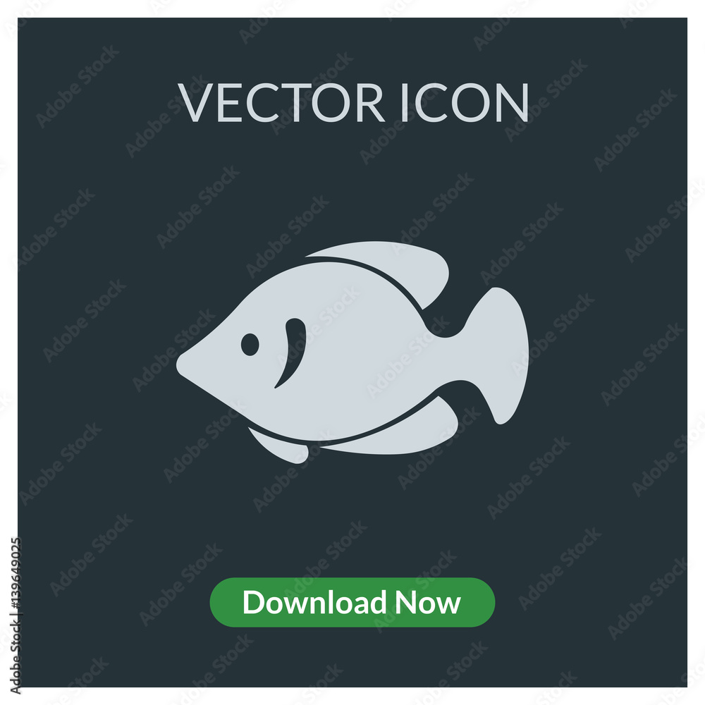 Obraz premium Fish vector icon