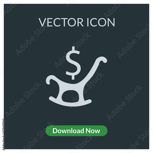 Retirement fund dollar vector icon