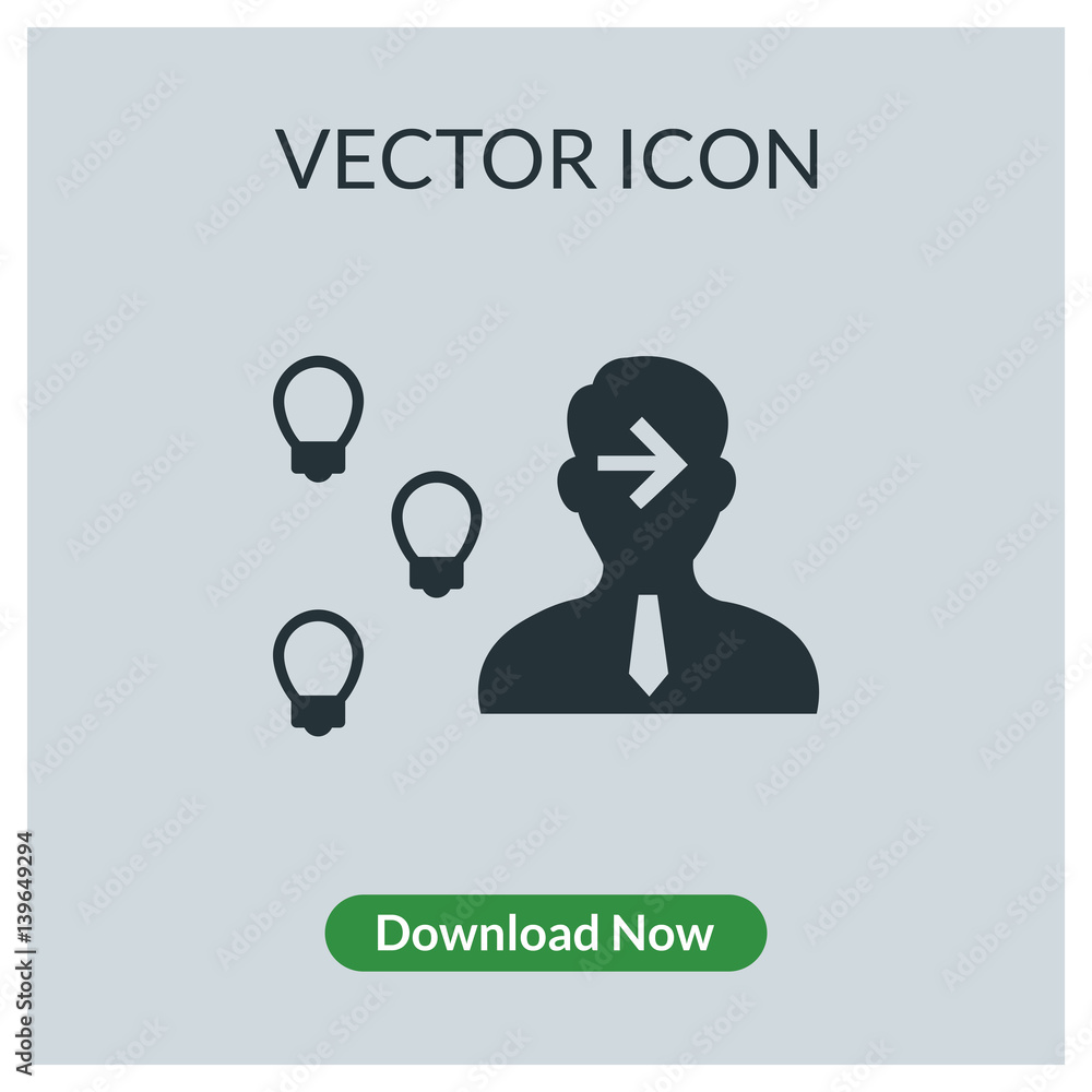 Finding idea vector icon Finding idea vector icon