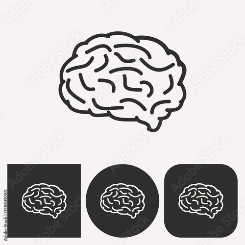 Brain - vector icon.