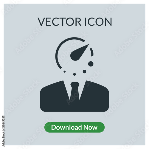 Speedometer head vector icon