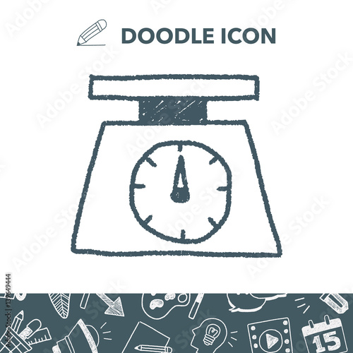 scale weight doodle drawing