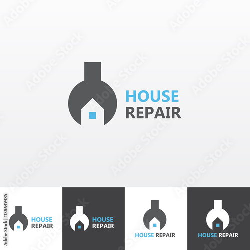 House repair services vector logo eps photo