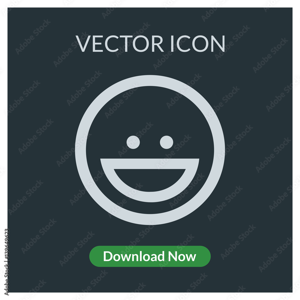 Smile emoji vector icon