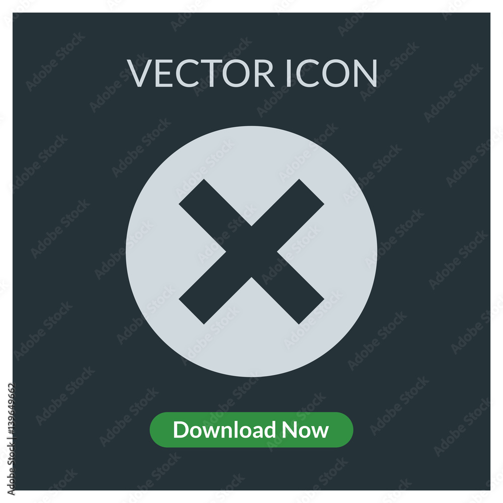 Obraz premium Close vector icon