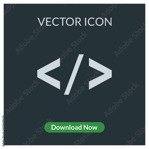 HTML brackets vector icon