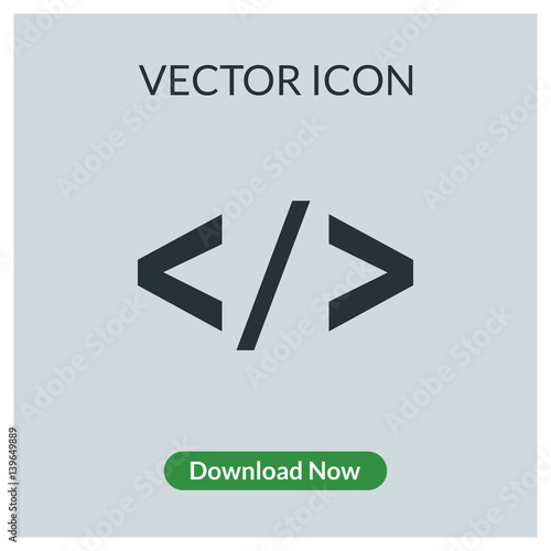 HTML brackets vector icon
