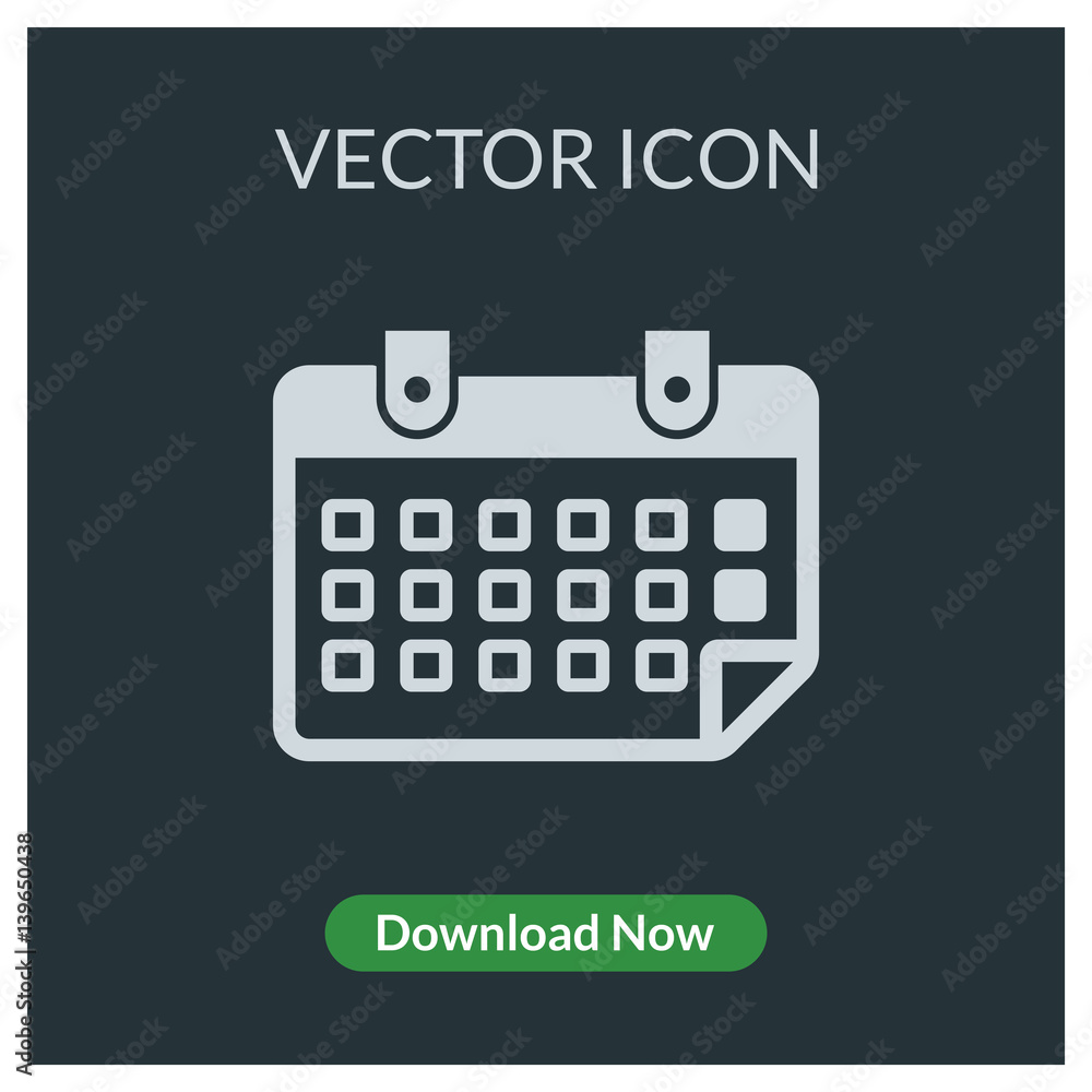 Calendar vector icon Calendar vector icon