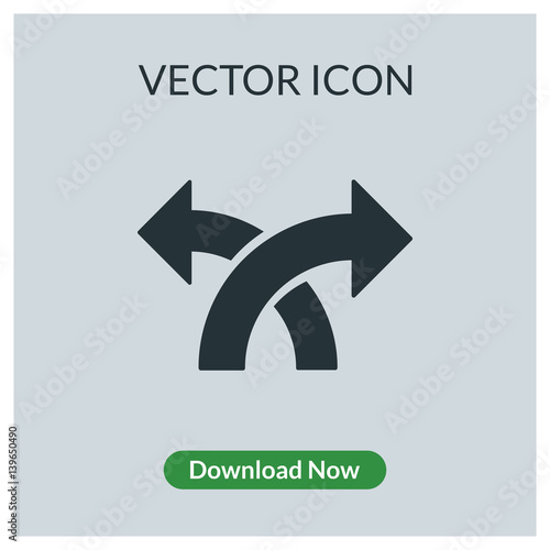 Two way direction vector icon