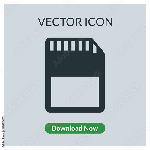 SD memory card vector icon