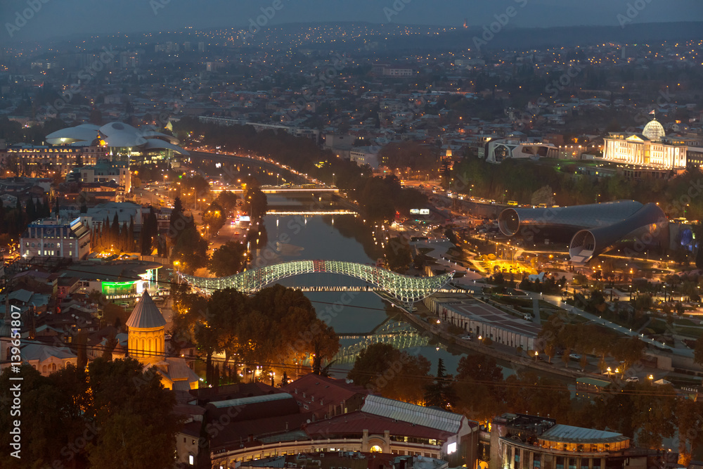 Fototapeta premium night view of Tbilisi
