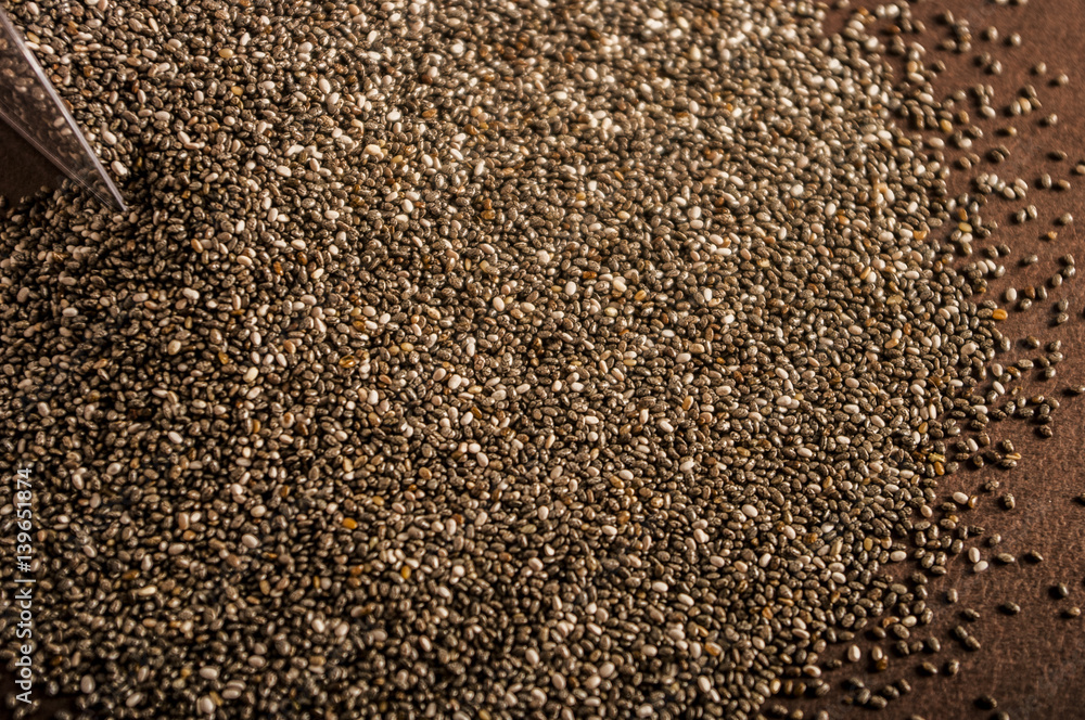 Healthy Chia seeds close up Healthy Chia seeds close up