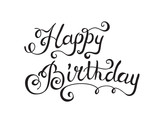 Happy Birthday lettering vector illustration