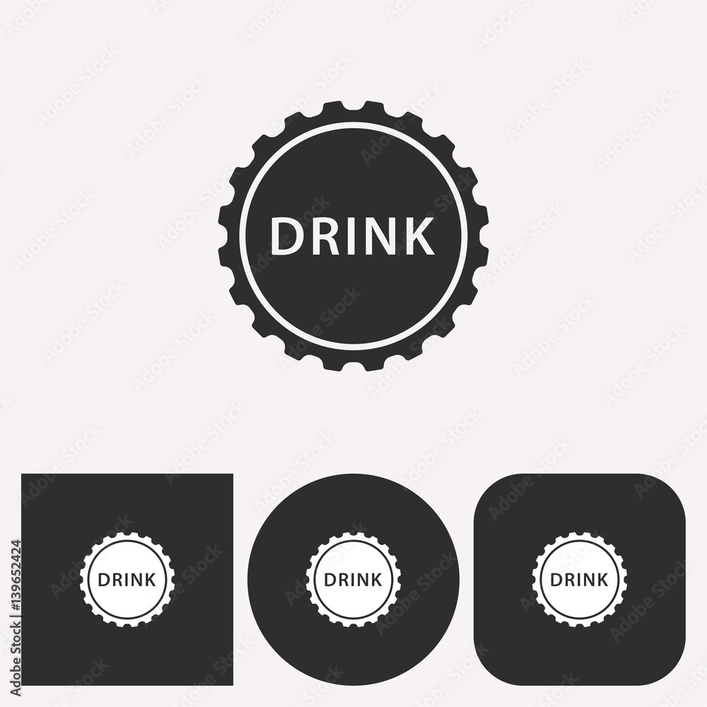 Bottle cap - vector icon.