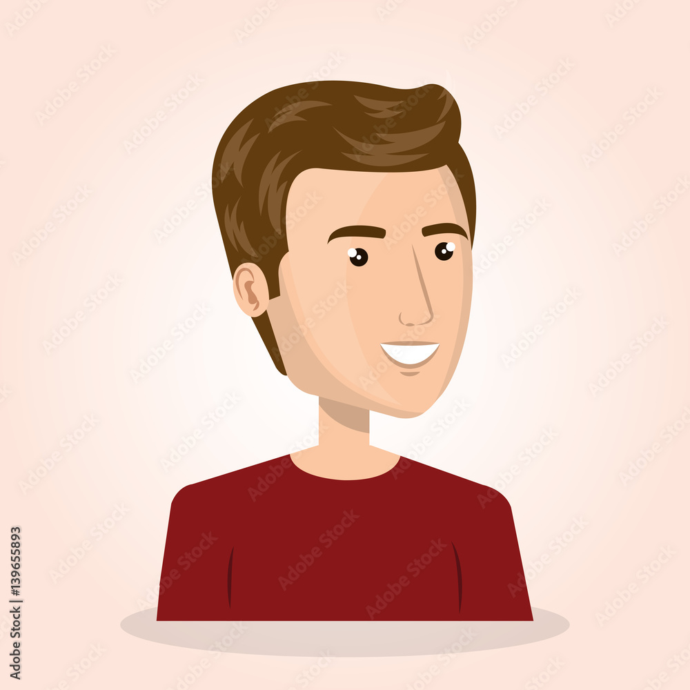 young man lifestyle avatar vector illustration design