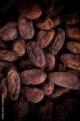 Pattern of the cocoa beans background