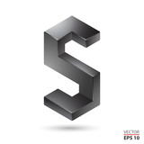 S logo letter black