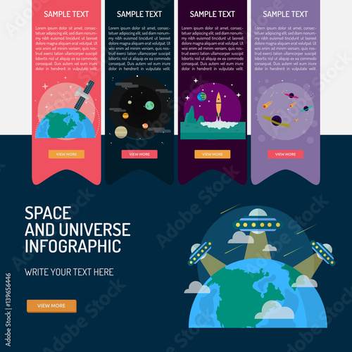Infographic Space and Universe