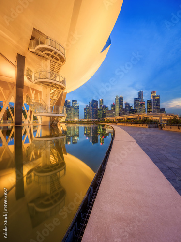 Photography Singapore Skyline and view of Marina Bay