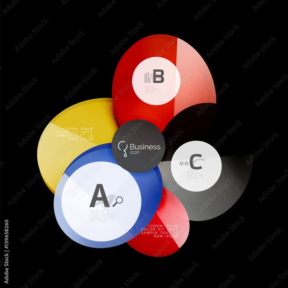 Glass circle abstract background Glass circle abstract background