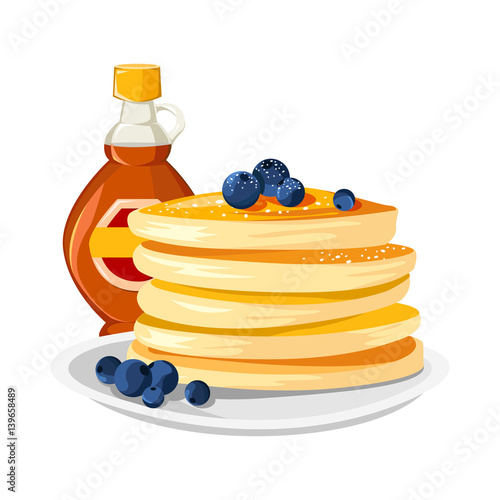 Premium quality restaurant breakfasts vintage style advertisement illustration