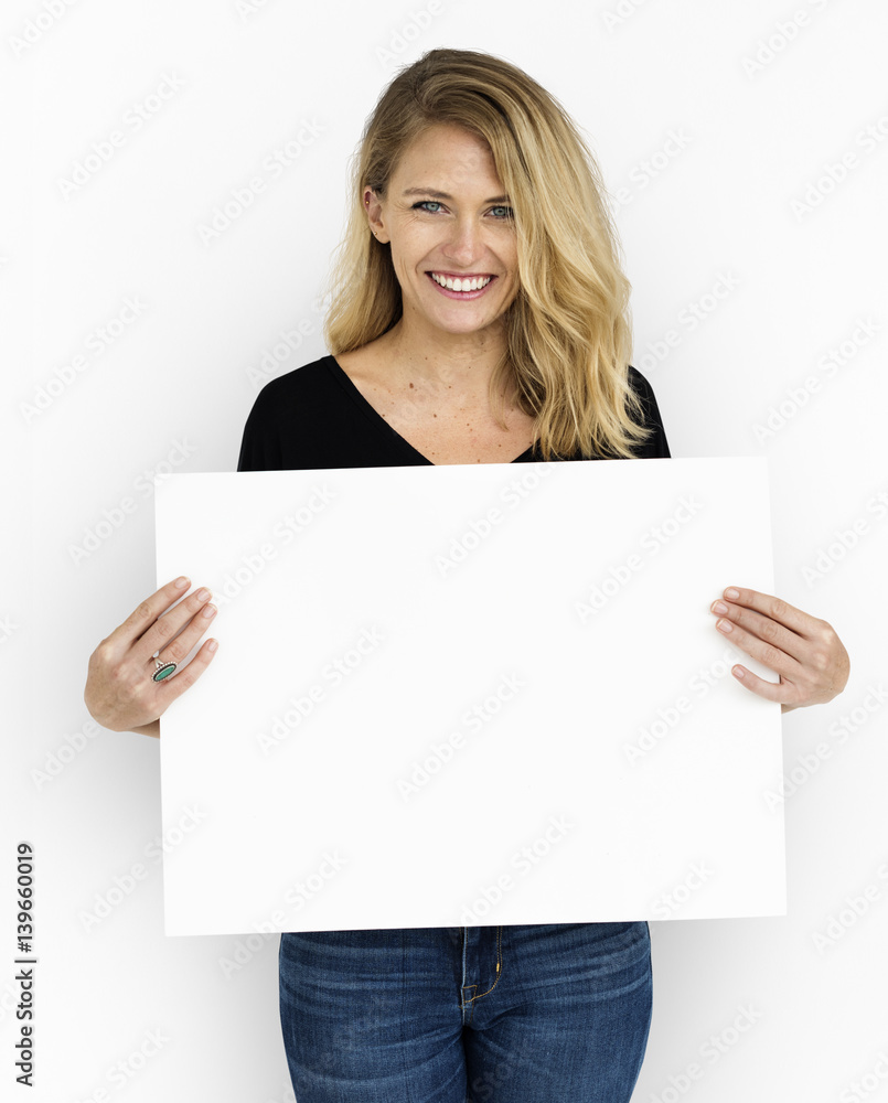 Woman Portrait Copy Space Studio Background Concept Woman Portrait Copy Space Studio Background Concept