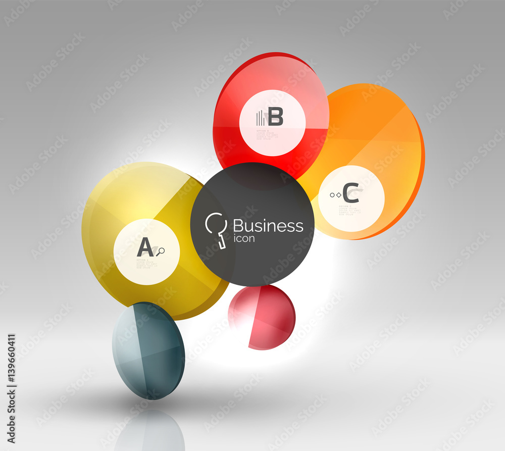 Circle modern business infographics design template Circle modern business infographics design template