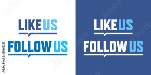 Like us / Follow us