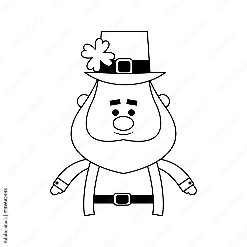 Obraz premium leprechaun st patricks day icon image vector illustration design 