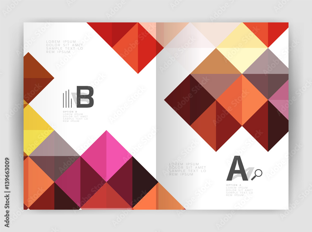 Vector square leaflet, business a4 print template Vector square leaflet, business a4 print template